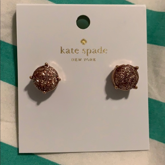 kate spade Jewelry - Kate Spade Rose Gold Gum Drop Earrings